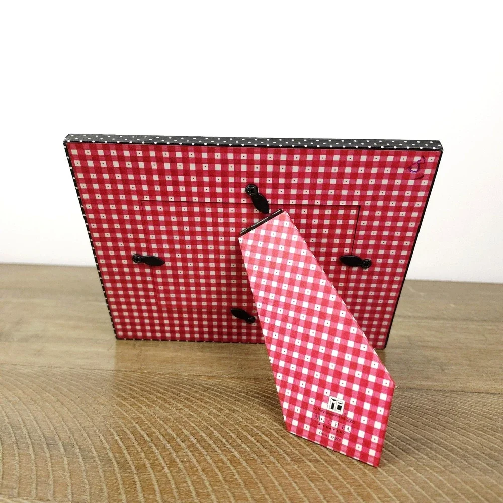 Mary Engelbreit Scottie Dogs and Cherries Gingham‎ Picture Frame Michel Vintage